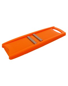 Тёрка для корейской моркови 33x12 см с широкой ручкой цвет оранжевый Libra plast