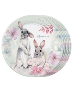 Набор одноразовых тарелок Кролики 230 мм 6 шт Nd play