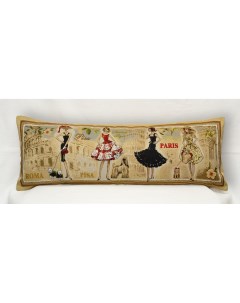 Подушка Декоративная Гобеленовая 32х85 Девушки мира Рим Студия текстильного дизайна