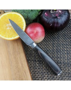 Нож кухонный овощной М2 L 20 5 см с дамаским узором Nobrand