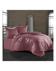 Комплект постельного белья Class Gold Satin евро сатин пепельно розовый Bahar