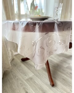 Cиликоновая скатерть на стол с рисунком прозрачная клеенка 137x120 см 12338 Protect