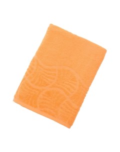 Полотенце махровое банное Волна размер 70х130 см 300 г м2 цвет оранжевый Дм
