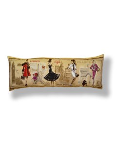 Подушка Декоративная Гобеленовая 32х85 Девушки мира Лондон Студия текстильного дизайна