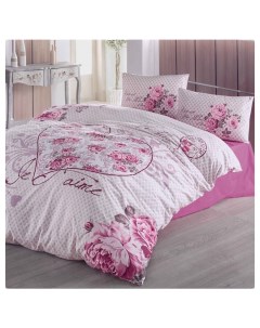 Комплект постельного белья JE TAIME евро розовый Irina home