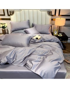 Комплект постельного белья Simplicity Жатка на резинке Серый 2х спальный Winni