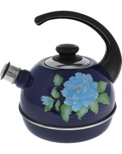 Чайник эмалированный 3 5л черн голуб орхидея Сила дон
