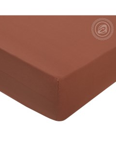 Простыня на резинке из поплина коричневый 140х200х20 Арт-дизайн