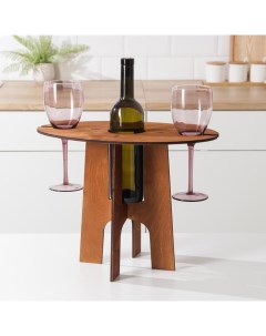 Столик поднос для вина и двух бокалов 40x25x30 см Доляна