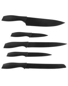 Набор кухонных ножей 5 штук Premium Black в коробке Koopman