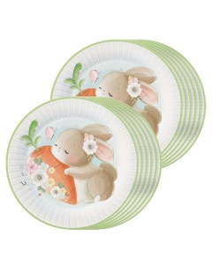 Набор одноразовых тарелок Милые кролики 230 мм 12 шт Nd play