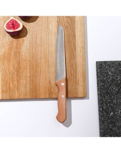 Нож кухонный Ретро для мяса лезвие 16 см с деревянной ручкой цвет бежевый Труд вача