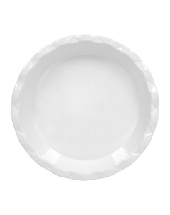 Форма керамическая для запекания круглая с фигурным краем 28 28 5 см белая Marmiton