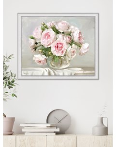 Картина для интерьера Розы в хрустальной вазочке 40х50 см GRAF 21080 Графис
