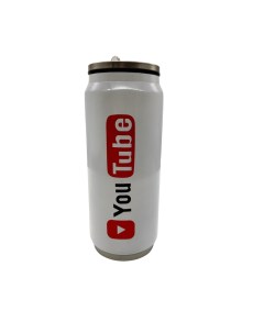 Термокружка YouTube для напитков белый 400 мл Nobrand