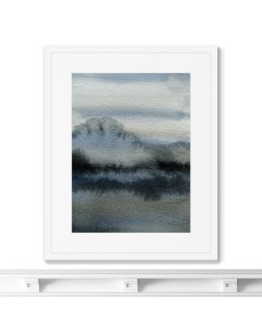 Репродукция картины в раме River bank in winter Размер картины 42х52см Картины в квартиру