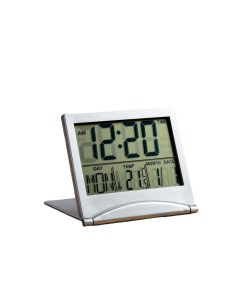 Часы электронные настольные календарь будильник термометр CR2025 8 8 х 7 8 см Nobrand
