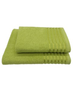 Набор из 2 х махровых полотенец Бриз зеленый размеры 50x80см70x130см Casa conforte
