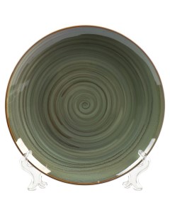 Тарелка десертная керамика 21 см круглая Verde зеленый ST2504 2 Daniks