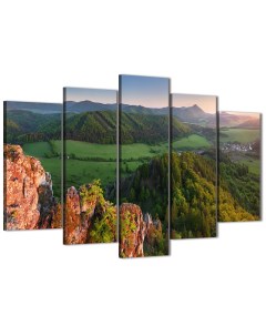 Модульная картина Пейзаж гор Природа 80х140 см Добродаров