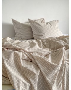 Комплект постельного белья HYGGE LATTE размер евро цвет бежевый в полоску Comfort