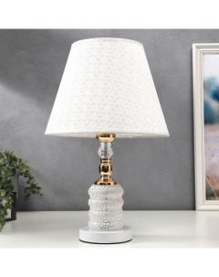 Лампа настольная 16138 1 E27 40Вт LED подсветка бело золотой Risalux