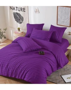 Постельное белье Hotel Style Фиолетовое Семейное Winni