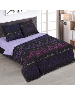 Комплект постельного белья Кошачий бомонд 520 семейный Арт-дизайн