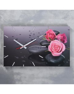 Часы картина настенные серия Цветы Ромашковый чай 35 х 100 см микс Сюжет