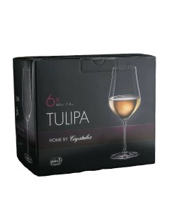 Набор бокалов для вина Тулипа 350 мл 6 шт Crystal bohemia