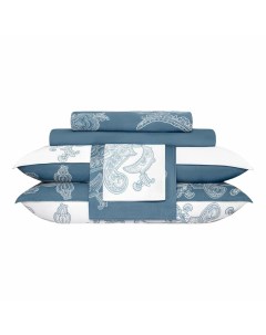 Комплект постельного белья Мааз семейный эвкалиптовое волокно 50 х 70 см бело синий Togas