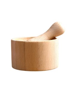 Ступка деревянная с пестиком круглая для специй и пряностей помол приправ Паприка-корица