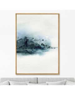 Репродукция картины на холсте Lonely mountain in a Snowstorm 2021г 75х105см Картины в квартиру