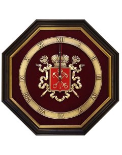 Настенные часы Герб Санкт Петербурга 34 x 34 x 3 см Уральский сувенир