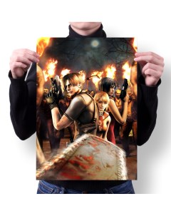 Плакат А3 Принт Resident Evil Резидент Эвил 4 Migom