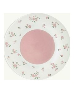 Тарелка обеденная Pink City 26 см бело розовая Pasabahce