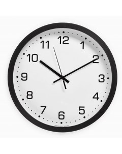 Часы настенные серия Классика плавный ход d 30 5 см черные Troyka