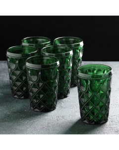 Набор стаканов Варьете 465 мл 8 5x14 см 6 шт зелёный Доляна