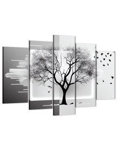 Модульная картина Дерево и ветер 140х80 см Добродаров