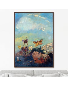 Репродукция картины на холсте Butterflies 1910г Размер картины 75х105см Картины в квартиру