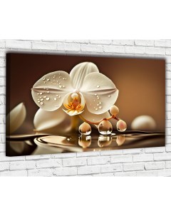 Картина Белая орхидея 60х100 см Ф0368 Добродаров