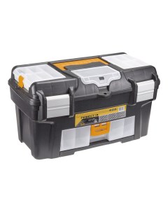 Ящик для инструментов ГЕФЕСТ 18 металл замки консоль коробки Черный с желтым М 2944 Idea