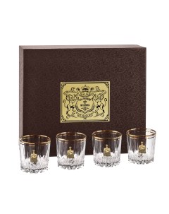 Набор из 4 бокалов для виски Настоящий мужчина 2 в подарочной коробке Город подарков