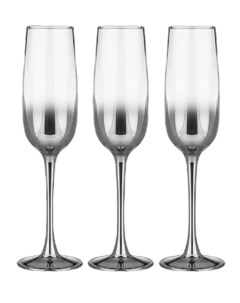 Набор бокалов для шампанского Черное море омбре 3 шт 175 мл Glasstar