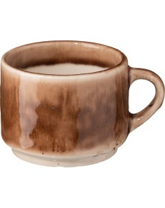 Чашка Маррон Реативо чайная 200мл фарфор коричневый бежевый Борисовская керамика