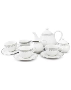 Чайный сервиз на 4 персоны 11 предметов Hyggelyne Серый узор 158499 Leander