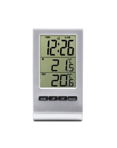Часы настольные электронные с метеостанцией календарём и будильником 5 7 х 10 6 см Nobrand