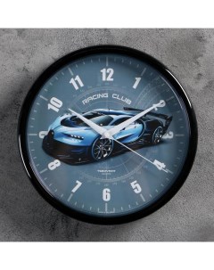 Часы настенные Гоночный автомобиль d 22 5 см синий Troyka