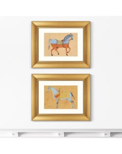 Набор из 2 х репродукций картин в раме Indian horse 1820г Размер каждой 40 5х50 5см Картины в квартиру