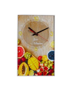 Часы картина настенные серия Кухня Тропические фрукты 57 х 35 х 4 см Timebox